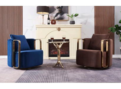 Runder Sessel Couch Edelstahl Rundsessel Wartezimmer Design Möbel