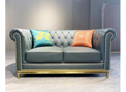 Chesterfield Zweisitzer Couch Design Möbel Einrichtung Klassische Sofas