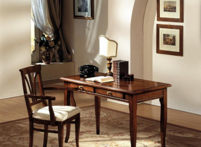 Tisch Schreibtisch Sekretär Schreibtische Italienische Möbel Stuhl Set Büro 2tlg