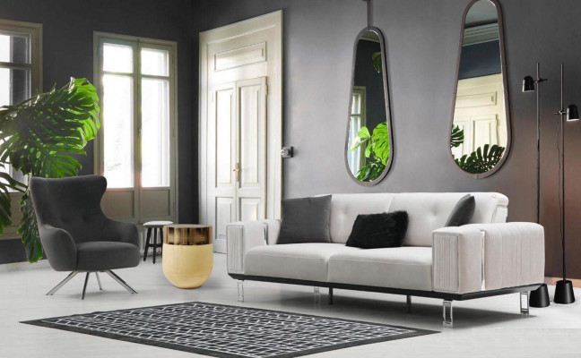 Sessel Ohrensessel Luxus 1 Sitzer Einsitzer Polster Sitz Designer Stoff Modern