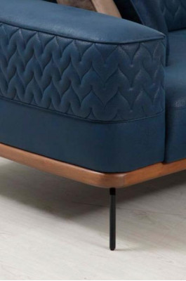 Design Dreisitzer Moderne Couch Blau Couchen Luxus Sofa Möbel Polster Loft Neu