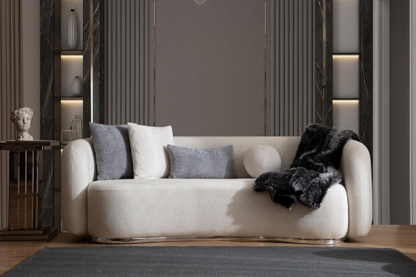 Wohnzimmer Sofa 3 Sitzer Designer Couch Polster Sofas Stoff Textil