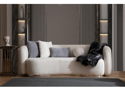 Wohnzimmer Sofa 3 Sitzer Designer Couch Polster Sofas Stoff Textil