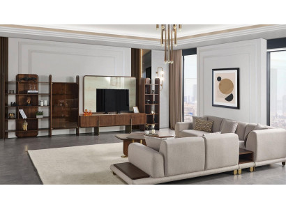 Stilvoll Wonzimmer Set Besteht aus Wohnwand Couchtisch und Beistelltisch