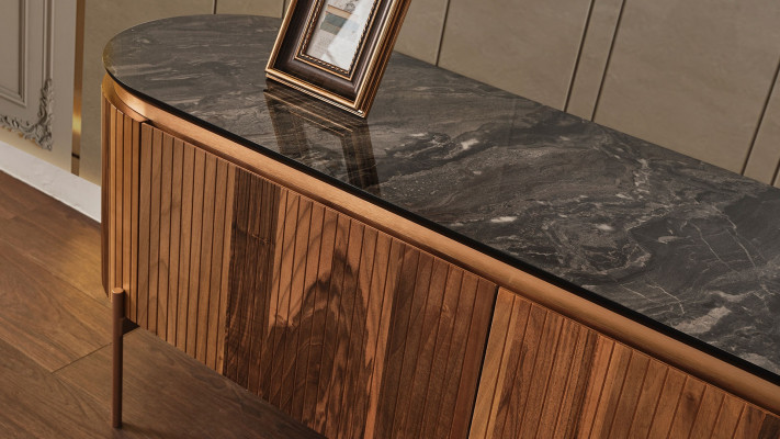 Stilvoll TV Lowboard Braun Farbe Luxuriös Möbel für Wohnzimmer Neuheit