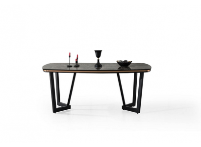 Esstisch Esszimmer Holz Esstische Tisch Stil Modern Schwarz Design