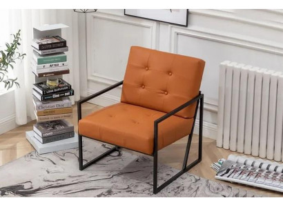  Wohnzimmer Sessel Orange Neue luxuriöse Metallbeine Textilpolsterung