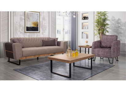  Stilvolle Wohnzimmer Sofagarnitur 3 Sitzer Polster Couchgarnitur 2tlg