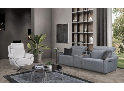  Moderne Sofagarnitur Wohnzimmer 3-Sitzer Polstercouchen Einsitzer 2tlg