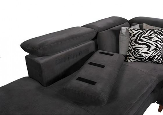  Schwarzes Polster Ecksofa L-Form Couch Wohnzimmer Wohnlandschaft Neu