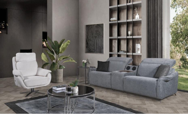  Moderne Sofagarnitur Wohnzimmer 3-Sitzer Polstercouchen Einsitzer
