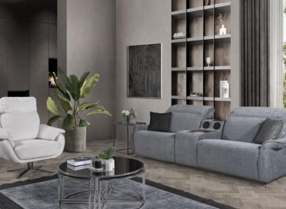  Moderne Sofagarnitur Wohnzimmer 3-Sitzer Polstercouchen Einsitzer