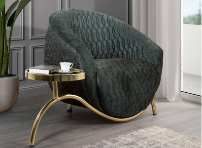 Grüner Polstersessel Designer Loungesessel Möbel Luxuriöser 1-Sitzer