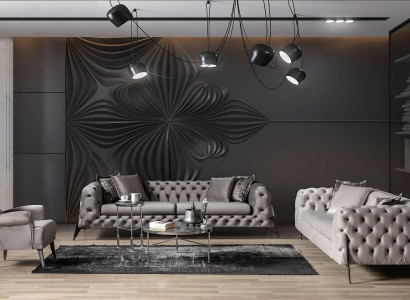 Hellgraue Wohnzimmer Chesterfield Sofagarnitur 4+3 Sessel Luxus Sessel