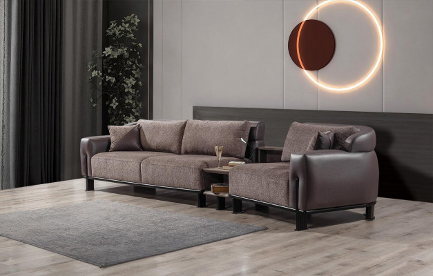 3-Sitzer Sofa Inklusiver Beistelltisch Komfortable Wohnzimmer Couch