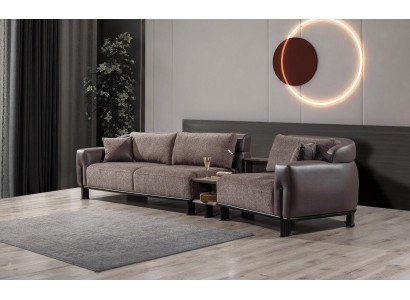3-Sitzer Sofa Inklusiver Beistelltisch Komfortable Wohnzimmer Couch