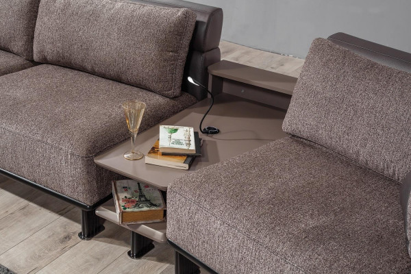 3-Sitzer Sofa Inklusiver Beistelltisch Komfortable Wohnzimmer Couch