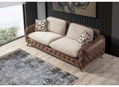 Stilvolles 3-Sitzer Sofa Designer Wohnzimmer Couch Exklusiver Dreisitzer