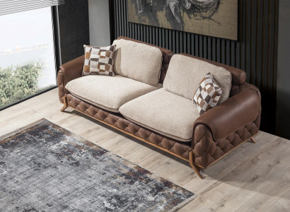 Stilvolles 3-Sitzer Sofa Designer Wohnzimmer Couch Exklusiver Dreisitzer