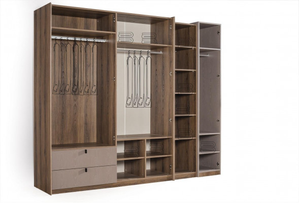 Beiger Kleiderschrank Designer Schlafzimmer Möbel Moderne Einrichtung