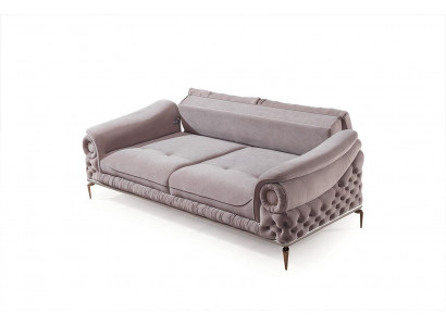 Stilvoller 3-Sitzer Wohnzimmer Rosa Luxus Couchen Polster Sitzmöbel Neu
