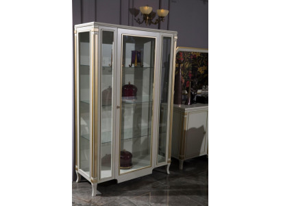 Schränke Holz Vitrinen Glas Echtholz Vitrine Wohnzimmer Möbel Anrichte