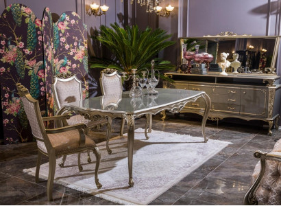 Esszimmer Esstisch Stuhl Set Gruppe Garnitur Tisch Tische Luxus 5tlg.