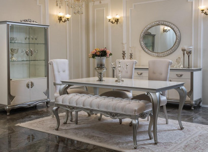 Esszimmer Set 9tlg Esstisch Stuhl Kommode Vitrine Spiegel Ess Tische Holz