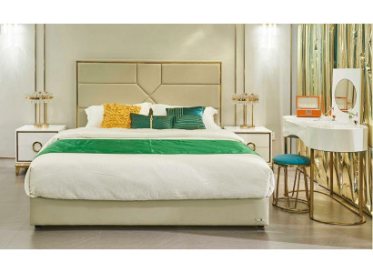 Zimmer Luxus Betten + 2 Nachttische Konsole 3 tlg. Bett Schlaf Set Garnitur