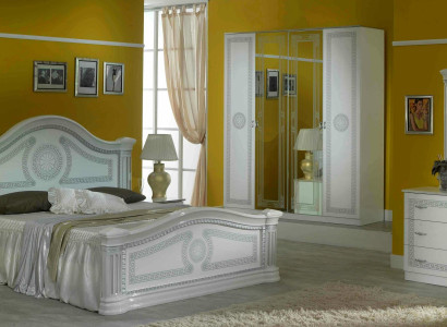 Schlafzimmer Italienische Möbel Set Modern Luxus 6tlg. Bett Betten Schrank Neu