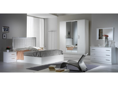 Bett Nachttisch Kommode 6 tlg.Schlafzimmer Set Design Modern Luxus Schlafzimmer