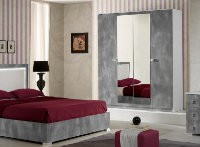 Schlafzimmer Italienische Möbel Set Luxus 6tlg. Bett Betten Schrank Kommode Neu