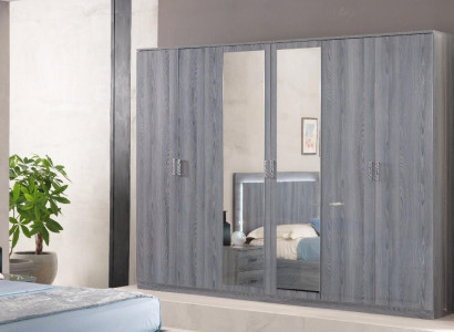 Schlafzimmer Möbel Kleiderschrank Schränke Schrank Schrankwand 6 Türen Holz Neu