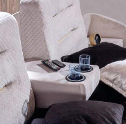 Doppelbett Betten Modern Luxus Hocker Multifunktion Bett Design Samt