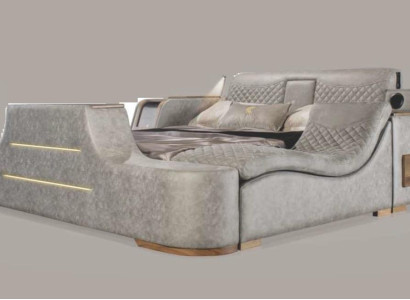 Multifunktions Bett Regal Schrank USB Ladestation Lift TV 180x200