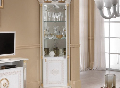 Weisse Eckvitrine Glasschrank Vitrinen Schränke Regal Italienische Möbel