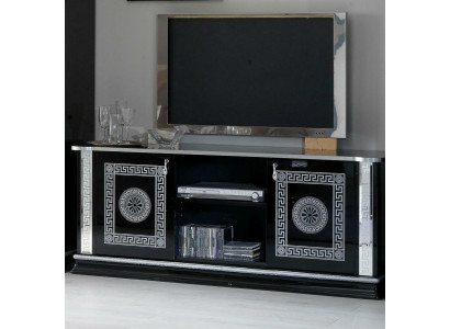 Schwarz TV Tisch RTV Schrank Lowboard Möbel Fernsehtisch Design Fernsehschrank