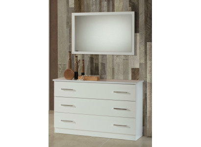 Schmink Tische Konsolen Tisch Side Board Zimmer Holz Spiegel + Kommode 2tlg. Set