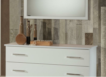 Schmink Tische Konsolen Tisch Side Board Zimmer Holz Spiegel + Kommode 2tlg. Set