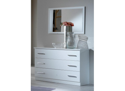 Spiegel + Kommode Schrank Kommoden Anrichte Schlafzimmer Set Deko Holz