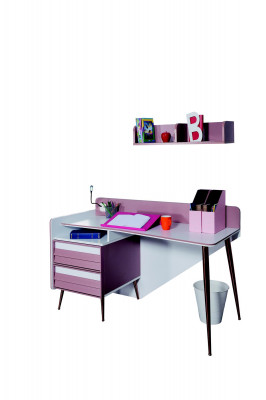 Schreibtisch Holz Rosa Tisch Schreibtische Regal Möbel Jugendzimmer Design