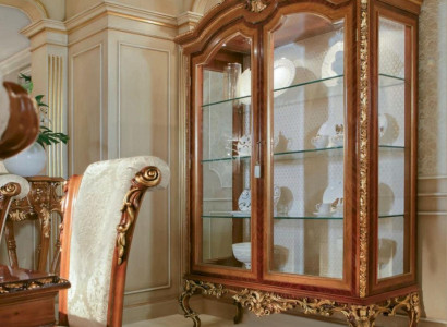 Vitrine Schränke Vitrinen Holz Luxus Glasschrank Möbel Barock 