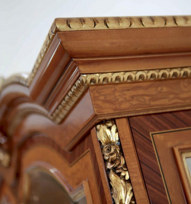 Vitrine Schränke Vitrinen Holz Luxus Glasschrank Möbel Barock 