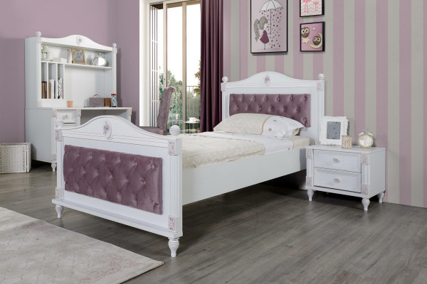 Designer Bett Nachttisch Schlafzimmer Jugendzimmer Set Möbel 2tlg. Betten