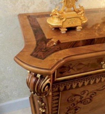Braun Holz Sideboard für das Esszimmer - Elegante Möbel Schrank Anrichte