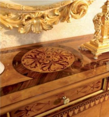 Braun Holz Sideboard für das Esszimmer - Elegante Möbel Schrank Anrichte