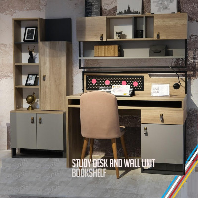 Designer Jugendzimmer Schlafzimmer Bett Nachttisch Schreibtisch 3tlg.