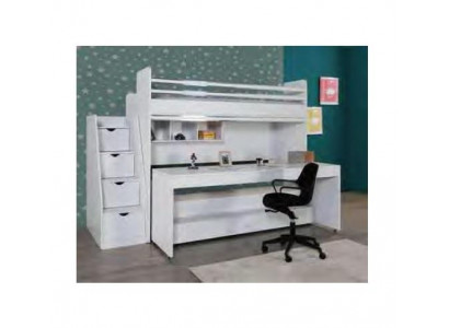 Etagenbett Kinderbett Jugendzimmer Holz Kinder Zimmer Weiß Bett Neu