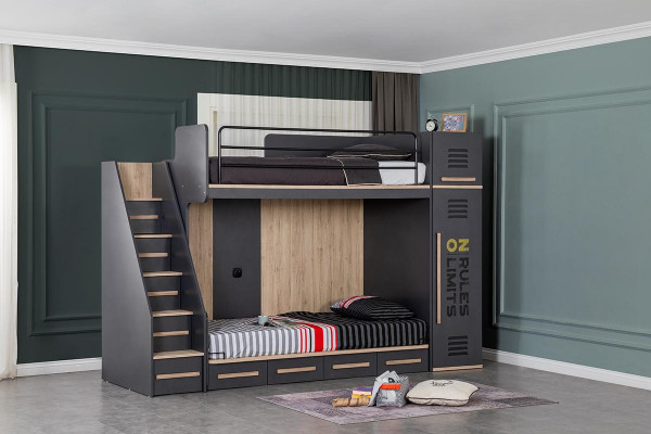 Elegantes Kinderzimmer Bett Etagen Hochbett Luxus Jugendbett Betten