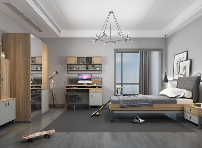 Jugendzimmer Set Bett Kleiderschrank Kinder Schlafzimmer Neu 5tlg.Set